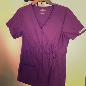 Cherokee Flexibles Maternity Mock-wrap Scrub Top